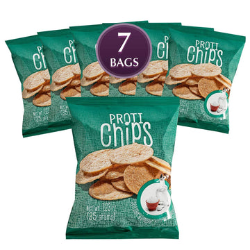 Proti Kind - Sea Salt & Vinegar Proti Chips - High Protein - High Fiber - Low Calorie - Low Fat - Sugar Free - 7 Single Serving