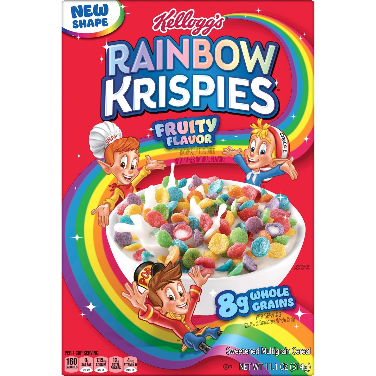 Kelloggs RICE KRISPIES Rainbow Krispies Cereal, 8g Whole Grains, 11.1oz Box