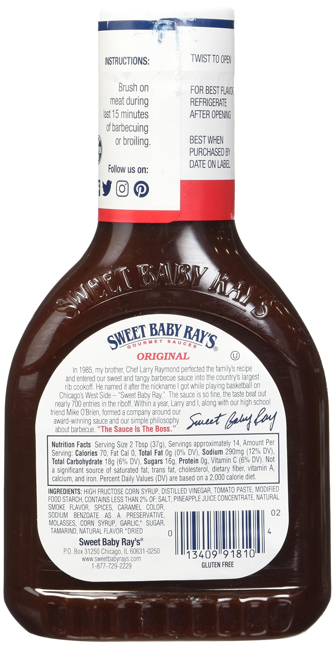 Sweet Baby Ray'S Gourmet Sauce Barbecue Flavor, 18 Ounce (Pack Of 3))