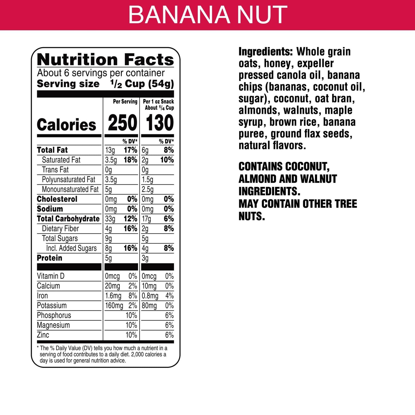 Granola, Bear Naked, Banana Nut, Vegetarian And Non-Gmo Project Verified, 12Oz Bag