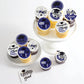 Ephlyn Graduation Cupcake Toppers, 54 Pcs Wafer Paper Grad Cap Picks, 1.8 cm, Purple, Class of 2025 Cake Decorations