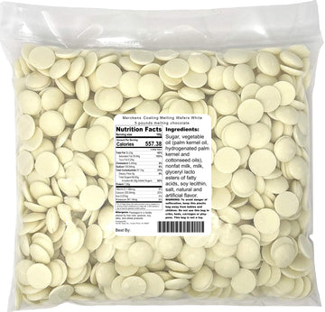 Merckens Coating Melting Wafers White 5 pounds melting chocolate, 80 Ounce
