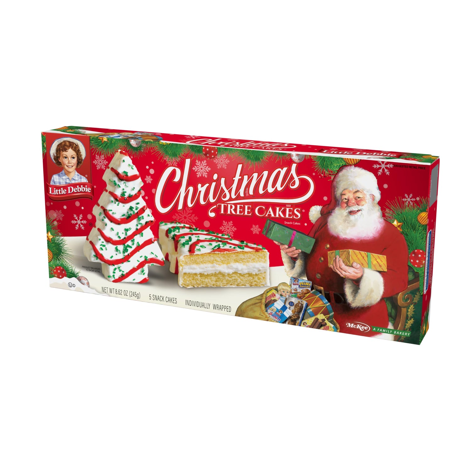 Little Debbies | Vanilla Christmas Tree | Cake | 4 pack