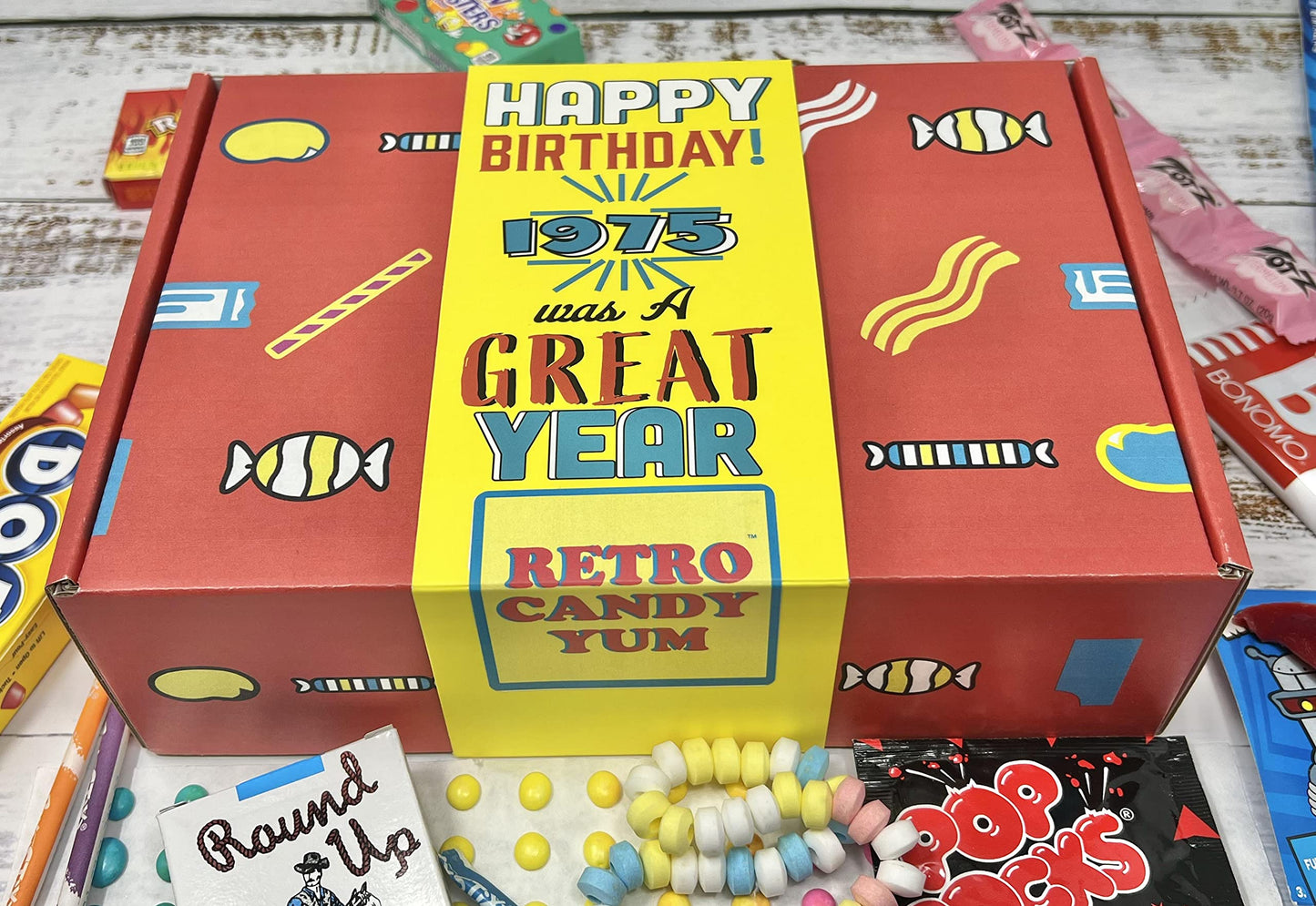1975 Retro Childhood Candy Gift Box For 50Th Birthday 1970S Sweets Jn