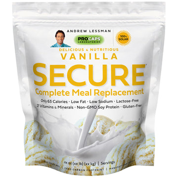 ANDREW LESSMAN Secure Soy Complete Meal Replacement - Vanilla, 100 Servings, 63 Calories, 7g Non-GMO Soy Protein, Nutritious and Delicious