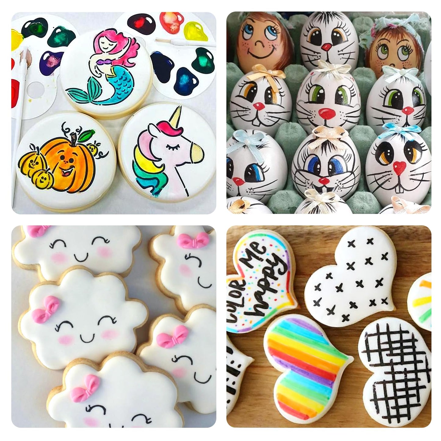 Edible Markers 3Pcs Black & White Food Coloring Pens Food Markers With Fine & Thick Tip Double Sided Edible Pens For Cookie Deco