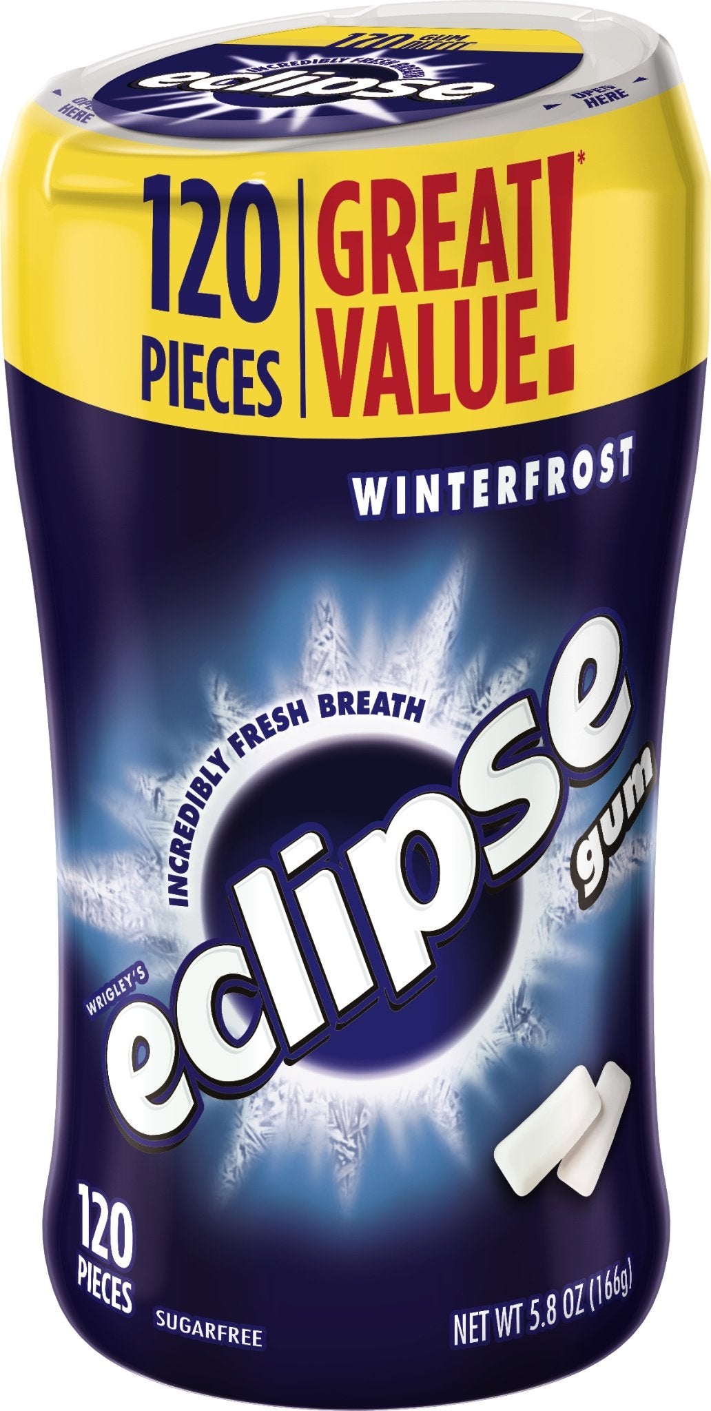 Eclipse Winterfrost Sugarfree Chewing Gum, 120 Count (Pack Of 1)