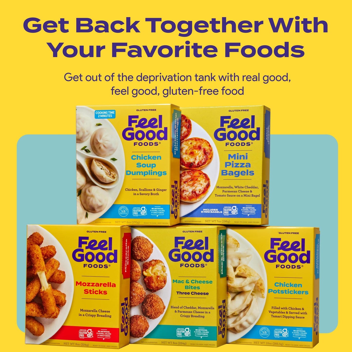 Feel Good Foods Chicken Potstickers - Family Size Gluten Free Dumplings with Umami Tamari Dipping Sauce, 22oz (Frozen)