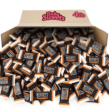 Hershey Zero Sugar Caramel Filled Chocolate Candy 4 Pound Approx 200 Pieces - Individuuly Wrapped Sugar Free candy Bars For Part
