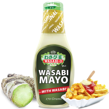 Wasabi Mayo by Wasabi-O - Spicy Japanese Mayo - Smooth & Zesty - Organic & Fat Free Mayo - Perfect for Sushi, Burgers, Dipping -