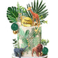 DRWATE 27 PCS Jungle Animal Cake Toppers, Safari Animals Figures, Acrylic, Green, Model GCMGG10005
