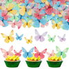 Gyufise 72Pcs Edible Cupcake Toppers - Butterfly Theme Cake Decoration for Baby Shower, Kids Birthday Party
