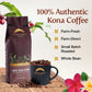 Kona Earth - Classic, 100% Kona Coffee Beans, Whole Farm-Fresh Classic Medium Roast Coffee Beans, Micro-Batch-Roasted, 1 Lb., Pa