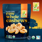 Fair Trade Organic Raw Cashews W320 (1.5 Lb) - Premium Whole Nuts For Snacking & Cooking, Ethically Sourced, Certified Sustainab