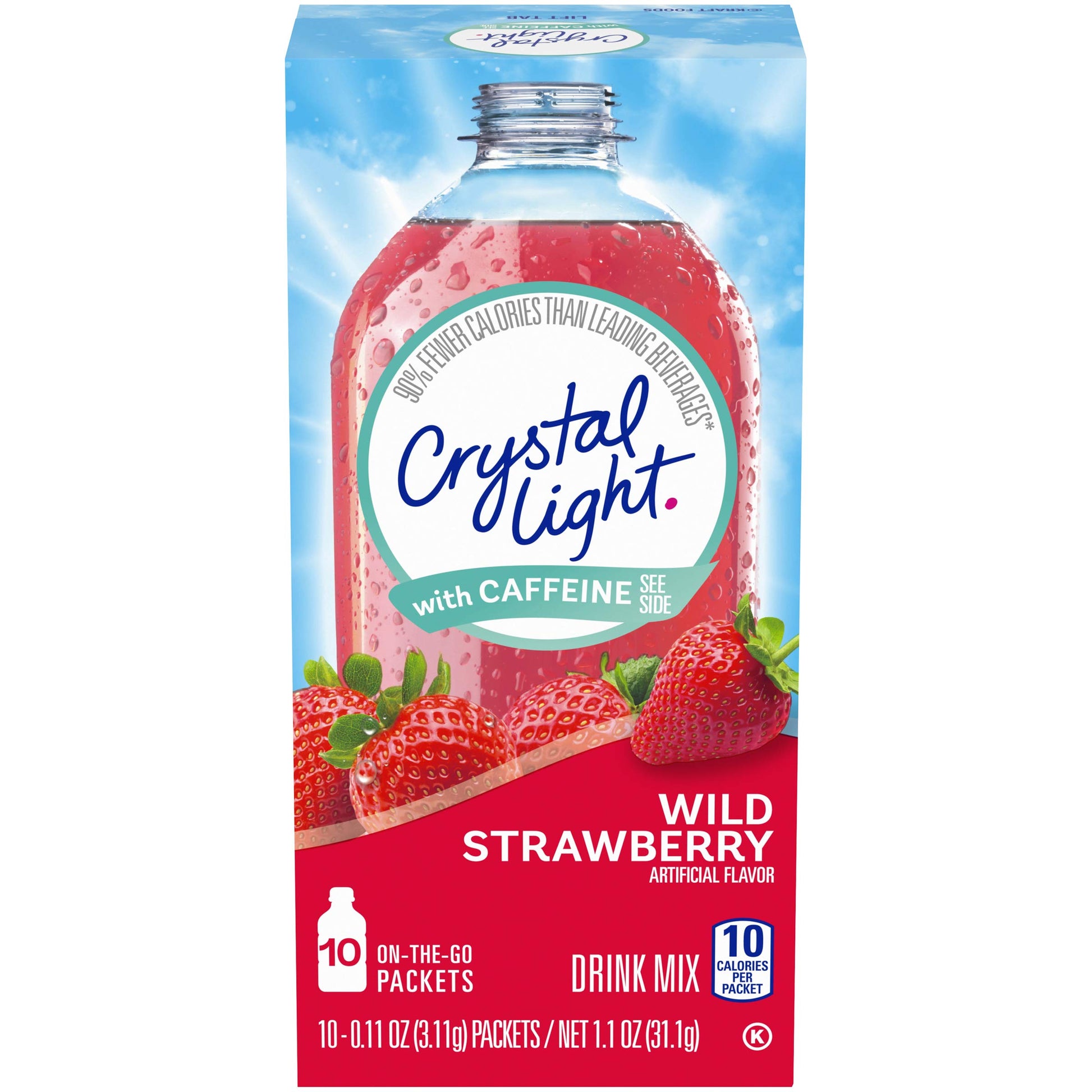 Crystal Light Energy Wild Strawberry Drink Mix (10 On The Go Packets)