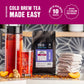 Tiesta Tea Ginger Sweet Peach Cold Brew Tea - Non-Caffeinated Loose Leaf Blend - 10 Pouches - 64 oz Each