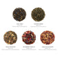 Tea Forte Fleur 3-Piece Premium Tea Gift Set With Pale Mint Green Cafe Cup With Lid, Tea Tray And 10 Assorted 2 Of Each Variety