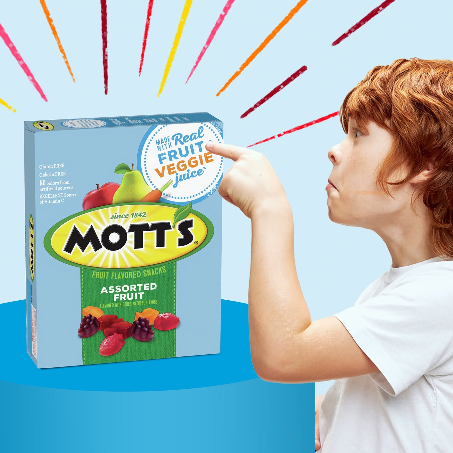 Motts Fruit Flavored Snacks, Assorted Fruit, Pouches, 0.8 oz, 22 ct