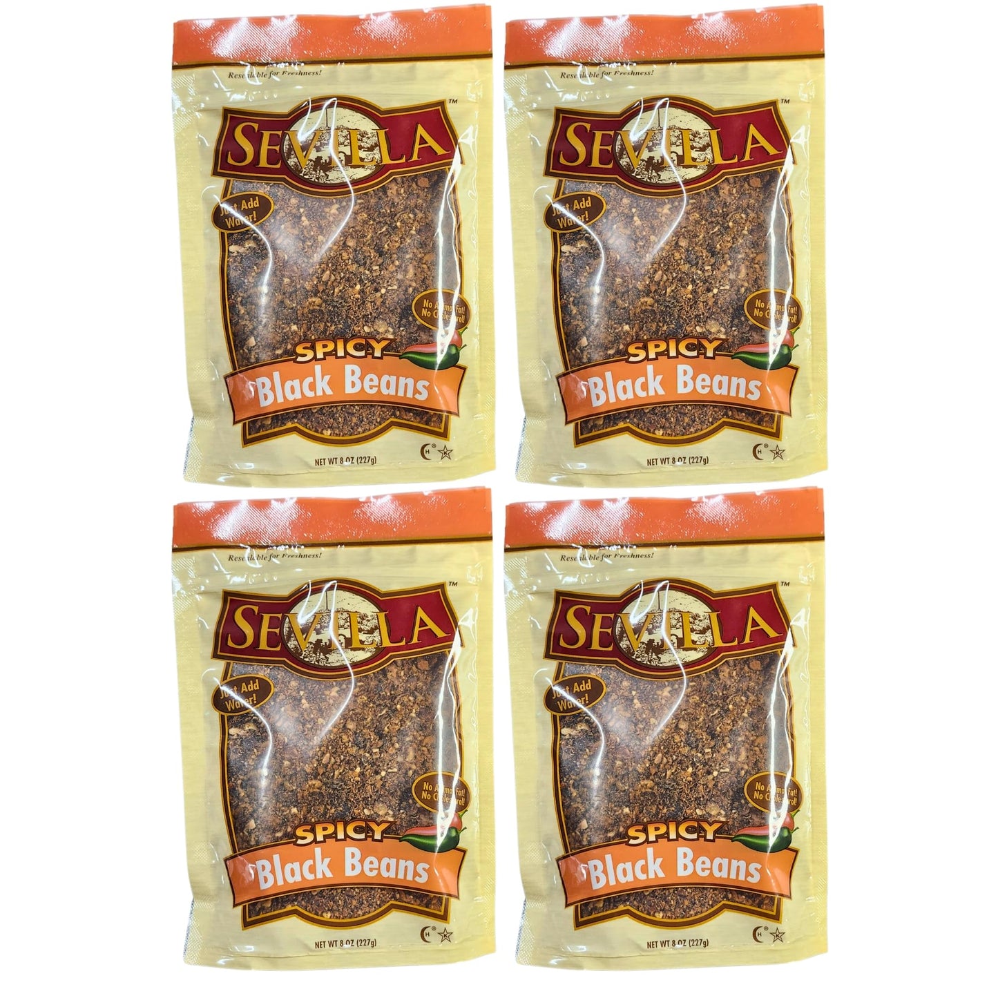 Generic Redfried Beans Dehydrated 8 oz (4 PACK) Fast Cooking! (8 Ounce (Pack of 4), Spicy Black Beans)