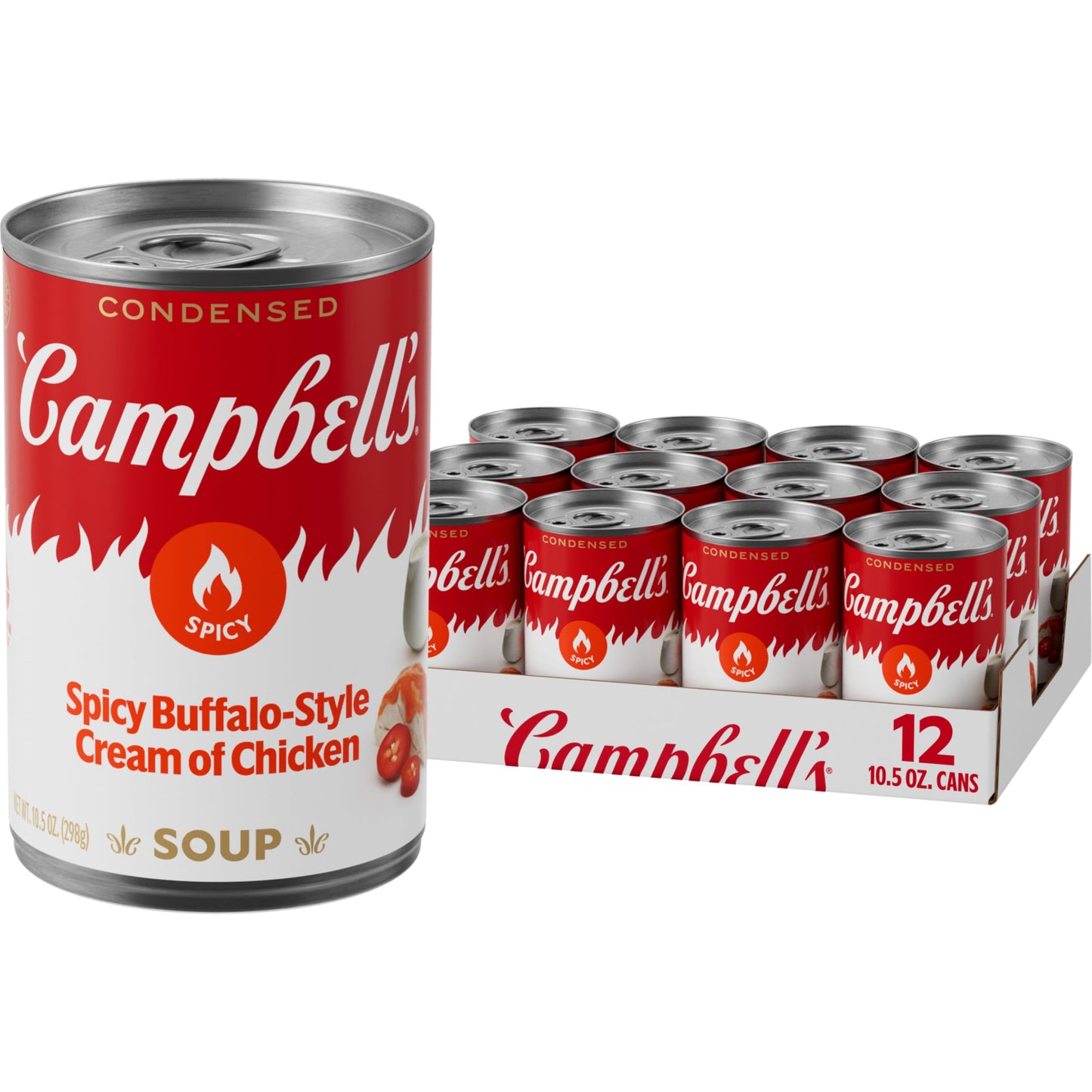 Campbells Condensed Spicy Buffalo-Style Cream of Chicken Soup  10.5 oz Can (Case of 12)