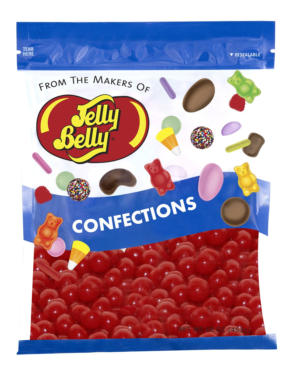 Jelly Belly Cherry Sours Candy - 1 Pound (16 Ounces) Resealable Bag - Genuine, Official, Straight From The Source
