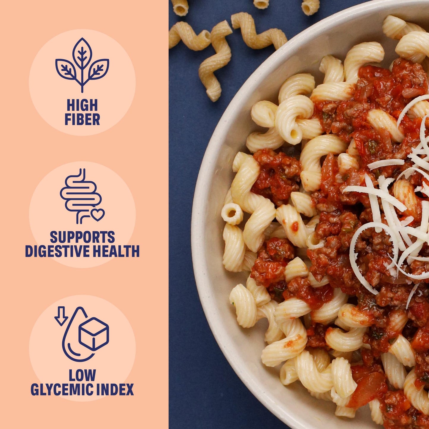 Three Farm Daughters High Fiber Pasta Cavatappi Pack, Low Gi, Non Gmo Cavatappi Pasta Noodles, Low Net Carb, Made In The Usa, 12