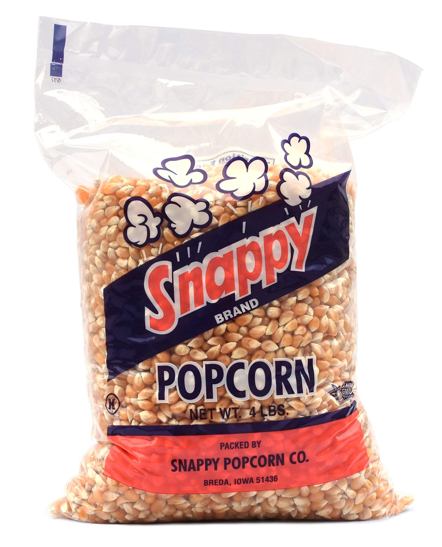 Snappy Yellow Popcorn Kernels, 4Lb, 6 Pack