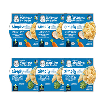 Gerber Mealtime For Toddler, Pick-Ups, Ravioli Multipack, 6 Oz Tray (Pack Of 6), Variety Pack