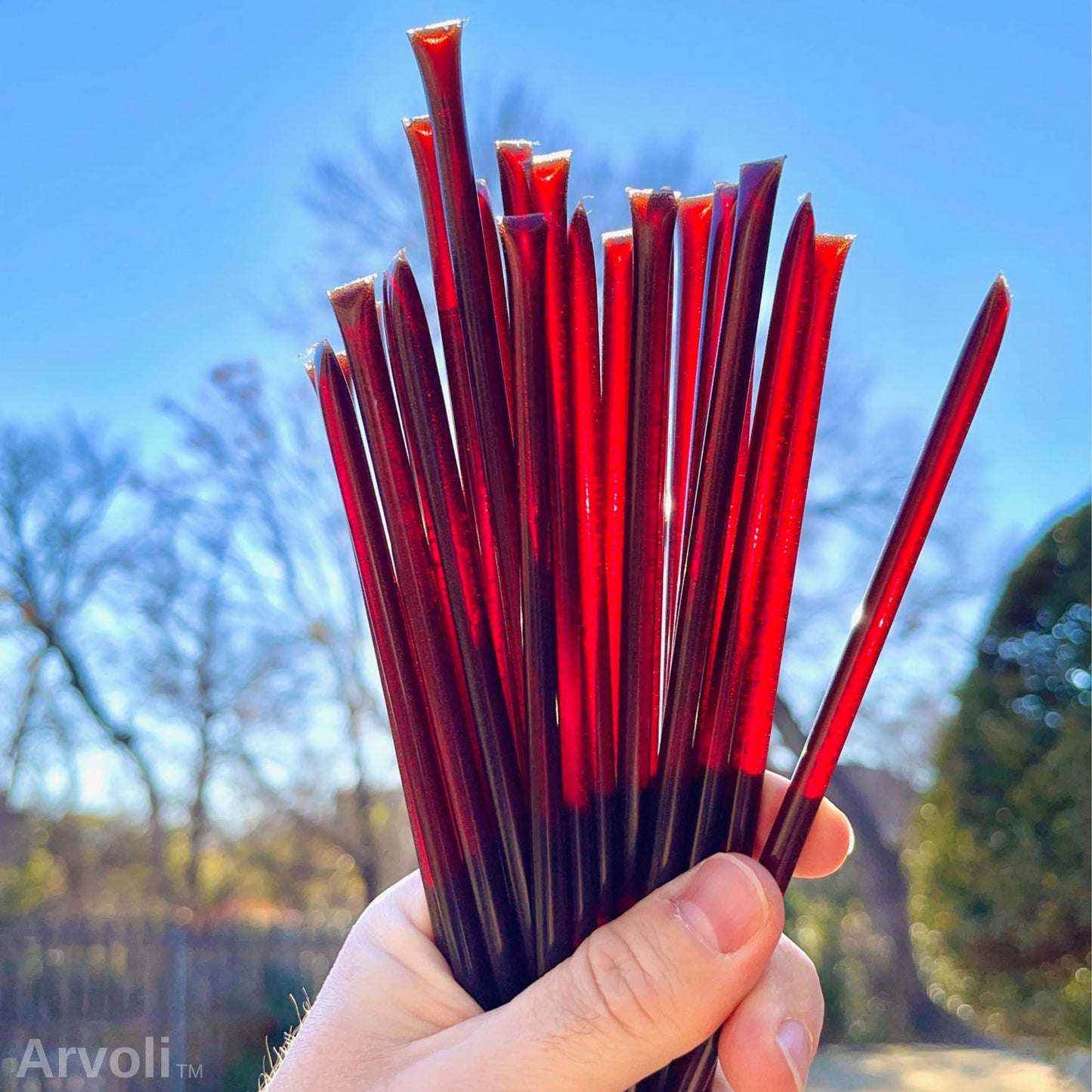 Arvoli Elderberry Honey Straws - 50 Pack - All-Natural Flavor Infusion - Non-Artificial, No Preservatives
