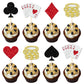 24 Pcs Board-Style Board-Style Theme Cupcake Toppers Glitter Board-Style Game Chips Player Las Vegas Board-Style Cupcake Picks For Las Vegas Board-Style Night Board-Style Theme Birthday Party Cake Decorations Supplies