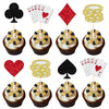 24 Pcs Board-Style Board-Style Theme Cupcake Toppers Glitter Board-Style Game Chips Player Las Vegas Board-Style Cupcake Picks For Las Vegas Board-Style Night Board-Style Theme Birthday Party Cake Decorations Supplies