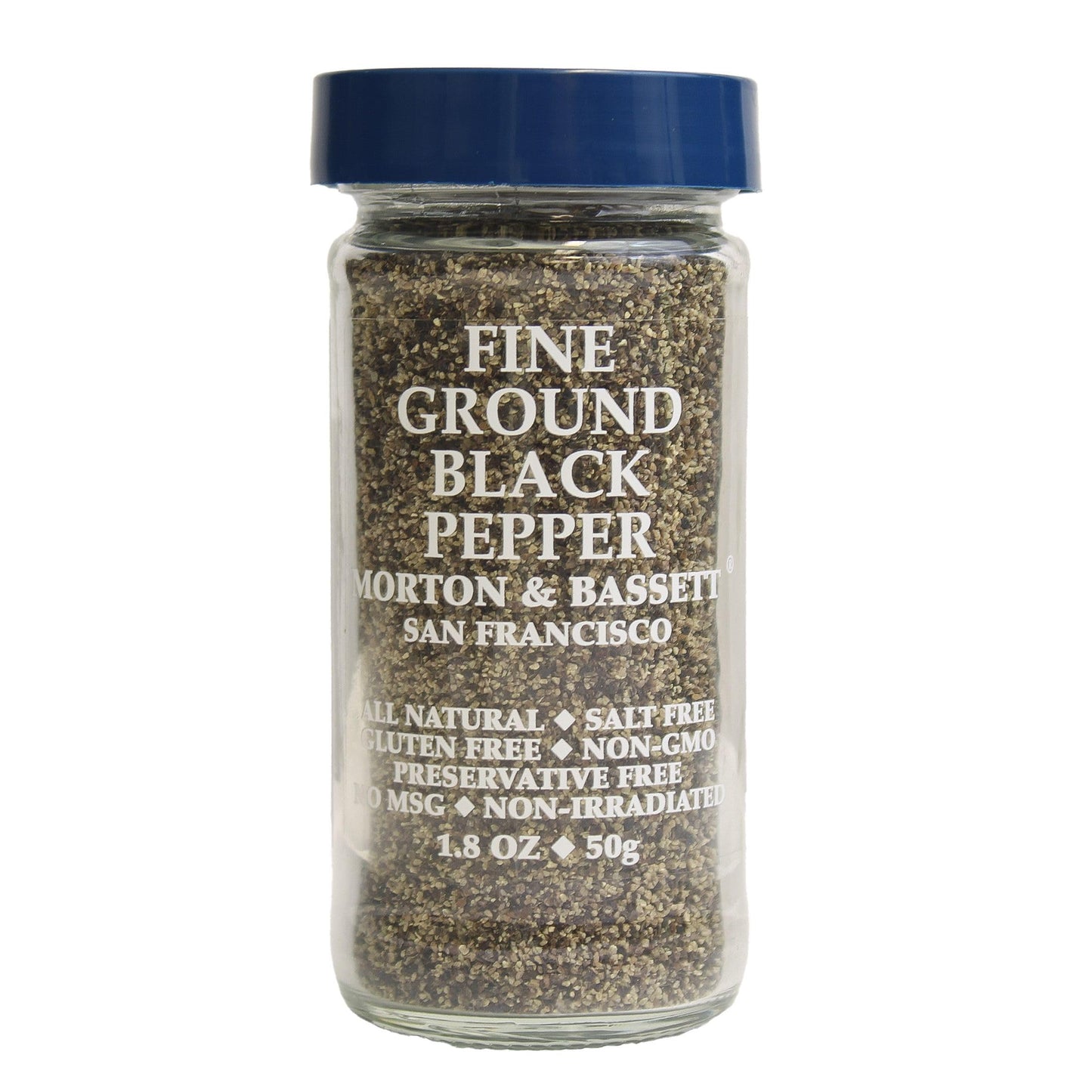 Morton & Bassett Fine Ground Black Pepper, 2oz – Non-GMO, Salt-Free, Freshly Ground for Seasoning, Soups & Sauces