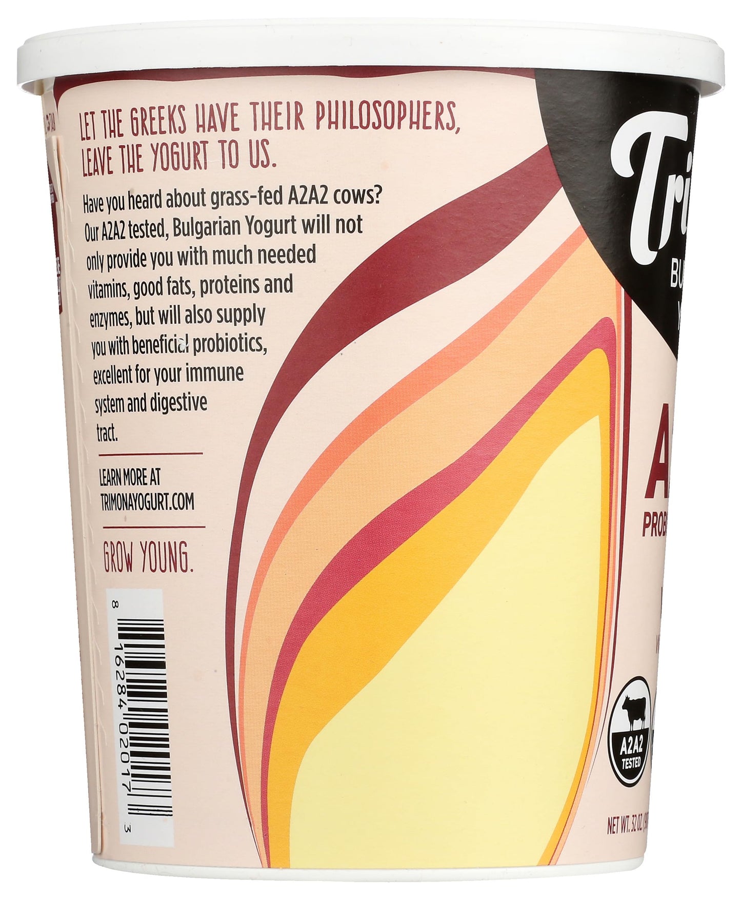 Trimona Foods Organic Vanilla Bulgarian A2A2 Yogurt, 32 Oz