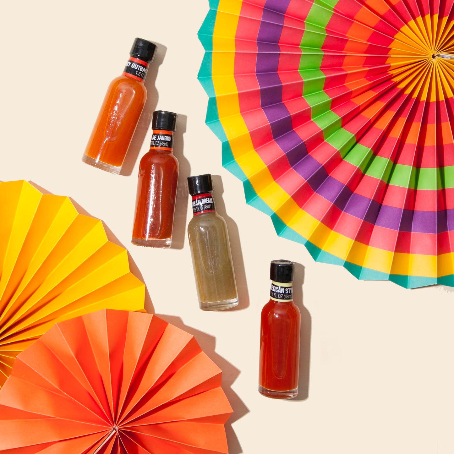 Thoughtfully Gourmet, Global Hot Sauce Gift Set, Internationally Inspired Flavors Include Puerto Rican Mango Habanero, Mexican Style Hot Sauce & More, Set Of 4