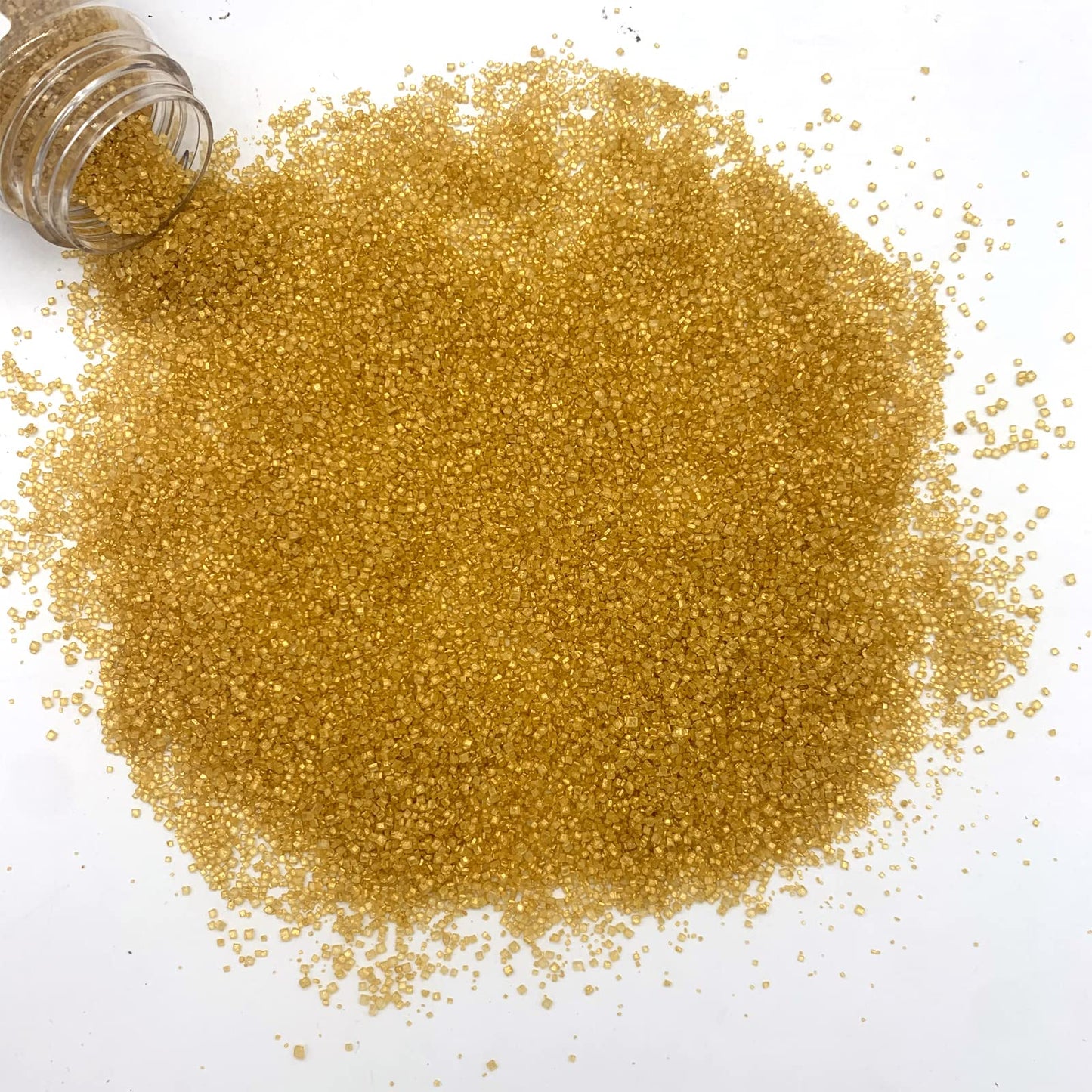 Edible Gold Sanding Sugar Sprinkles Cupcake Cake Toppers, Celebrations Candy Pearls Shaker Jar Wedding Party Cake Dessert Food D