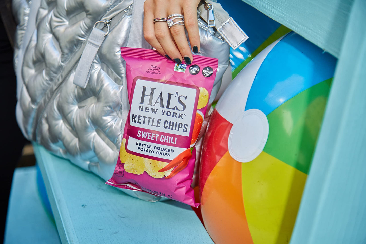 Hals New York Kettle Cooked Potato Chips, Sweet Chili, 2 Oz (Pack of 24)