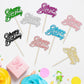 24Pcs Happy Birthday Cupcake Toppers 8 Colors Glitter Birthday Cupcake Picks For Celebrating Baby Shower Kids Birthday Anniversa