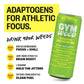 GYM   Athletic Focus Drink, KSM-66 Ashwagandha, Lions Mane, L-Theanine, Green Tea Caffeine, Pear Pineapple Flavor, 12 Pack