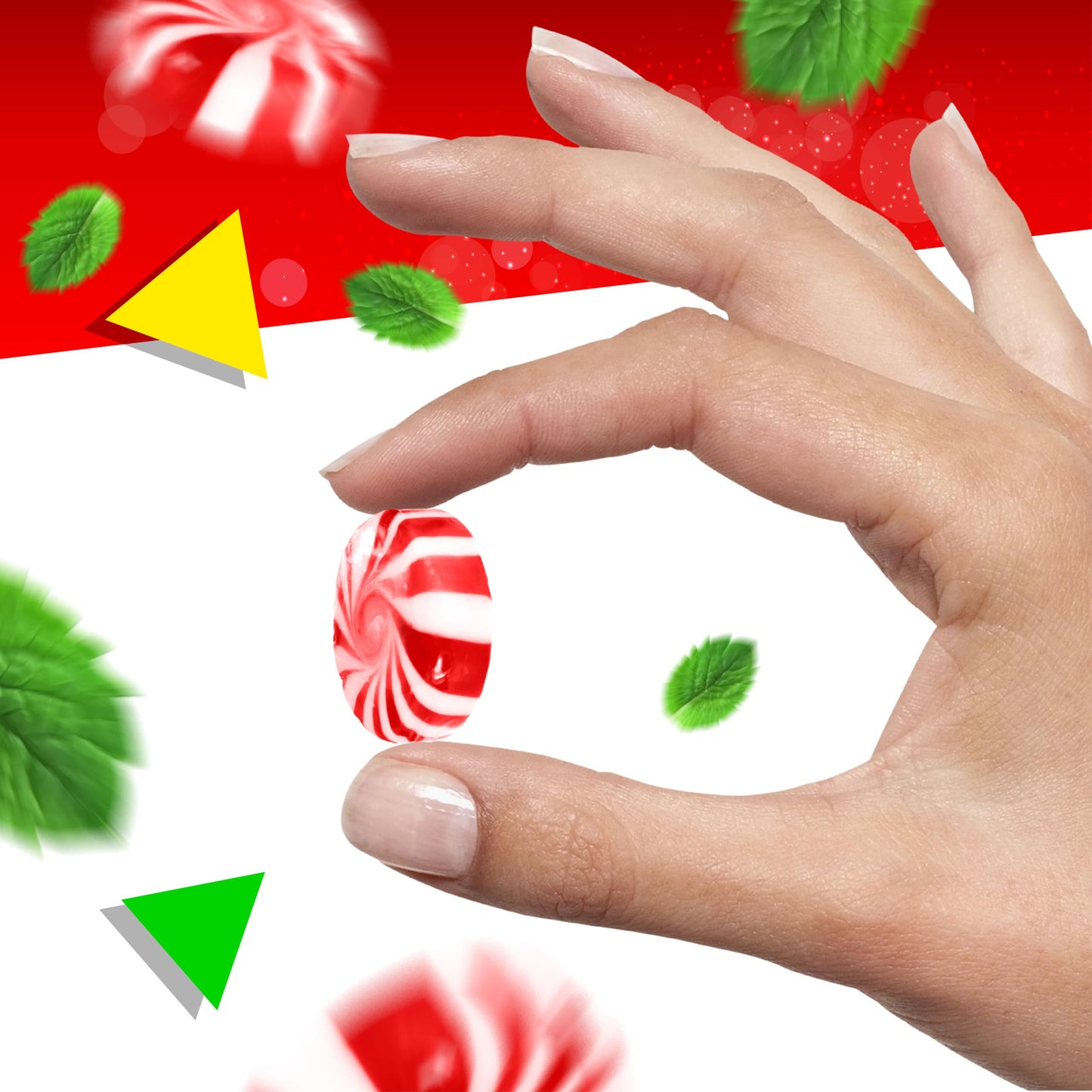 Sugar-Free Peppermint Pinwheel Starlight Mints | 1 Pound Bag | Individually Wrapped Hard Candy