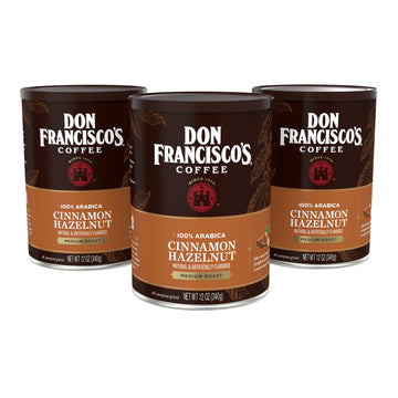 Don Francisco'S Cinnamon Hazelnut Flavored Ground Coffee (3 X 12 Oz Cans)