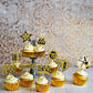 Gyufise 36Pcs Happy 70Th Birthday Cupcake Toppers Glitter Black Gold Seventy Hello 70 Vintage 1955 Cupcake Picks Cheers To 70 Ye