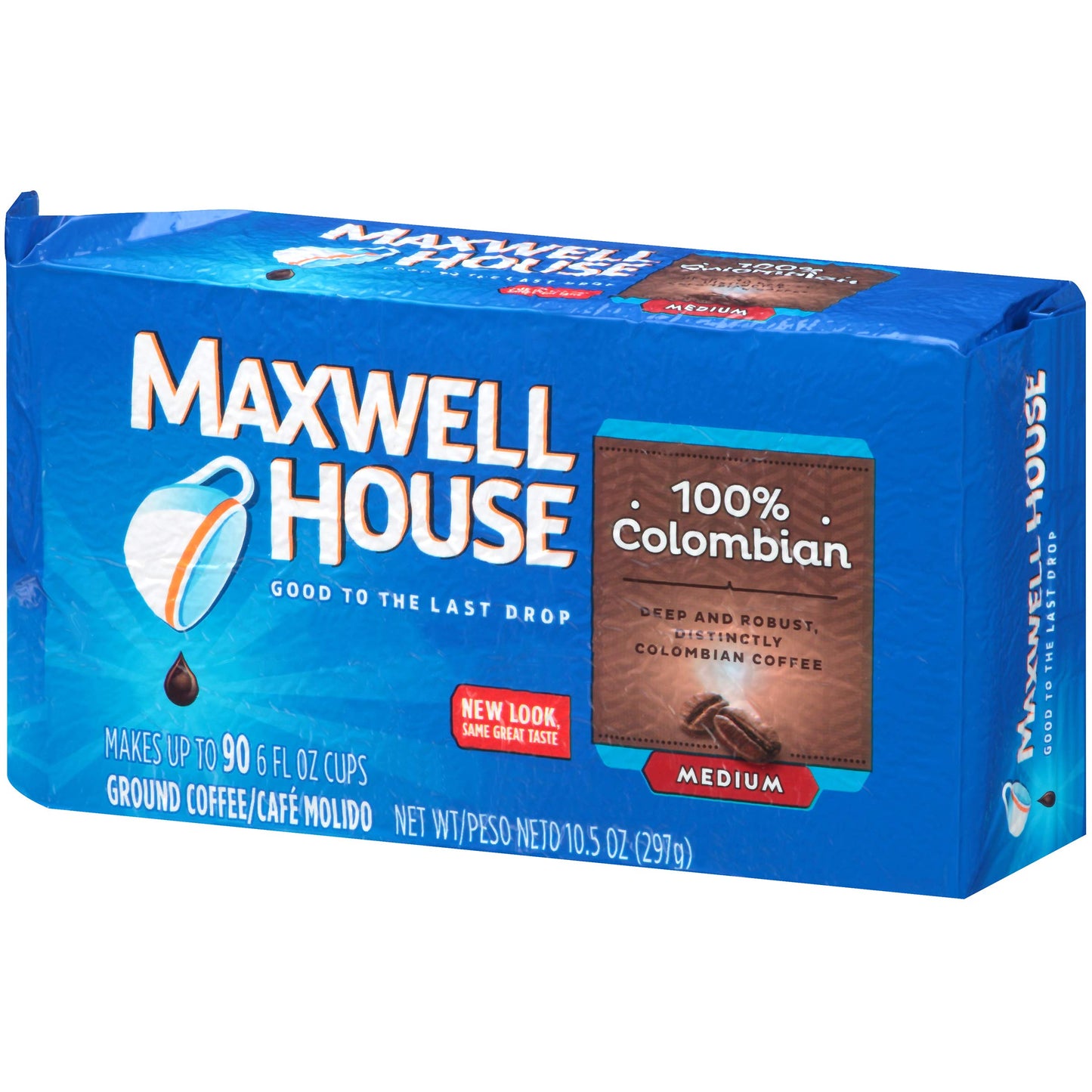MAXWELL HOUSE Colombian Blend Ground Coffee, Medium Roast, 10.5 Ounce Vacuum Bag, Pack of 3