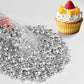 Sugarzy Edible Pearl Sprinkles Mix, Silver Rod, 130g/4.58oz, Cake Decorations, Cupcake Toppers, Holiday Supplies