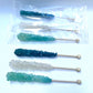 Classic Rock Candy Sticks, Sugar Rock Crystal Lollipops, Individually Wrapped (Pack Of 12, Frozen Ice (Blue, White & Light Blue)