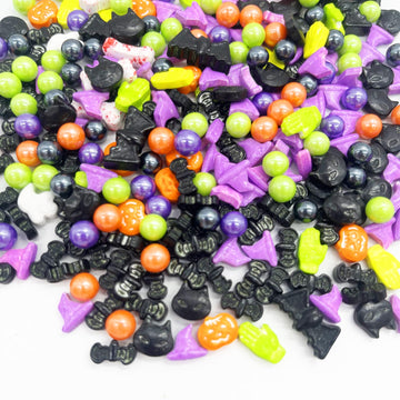 Halloween Sprinkles Green Purple Sprinkles Skull Bat Sprinkles Cake Cupcake Toppers Cookie Dessert Sprinkles Decorations 3.2Oz