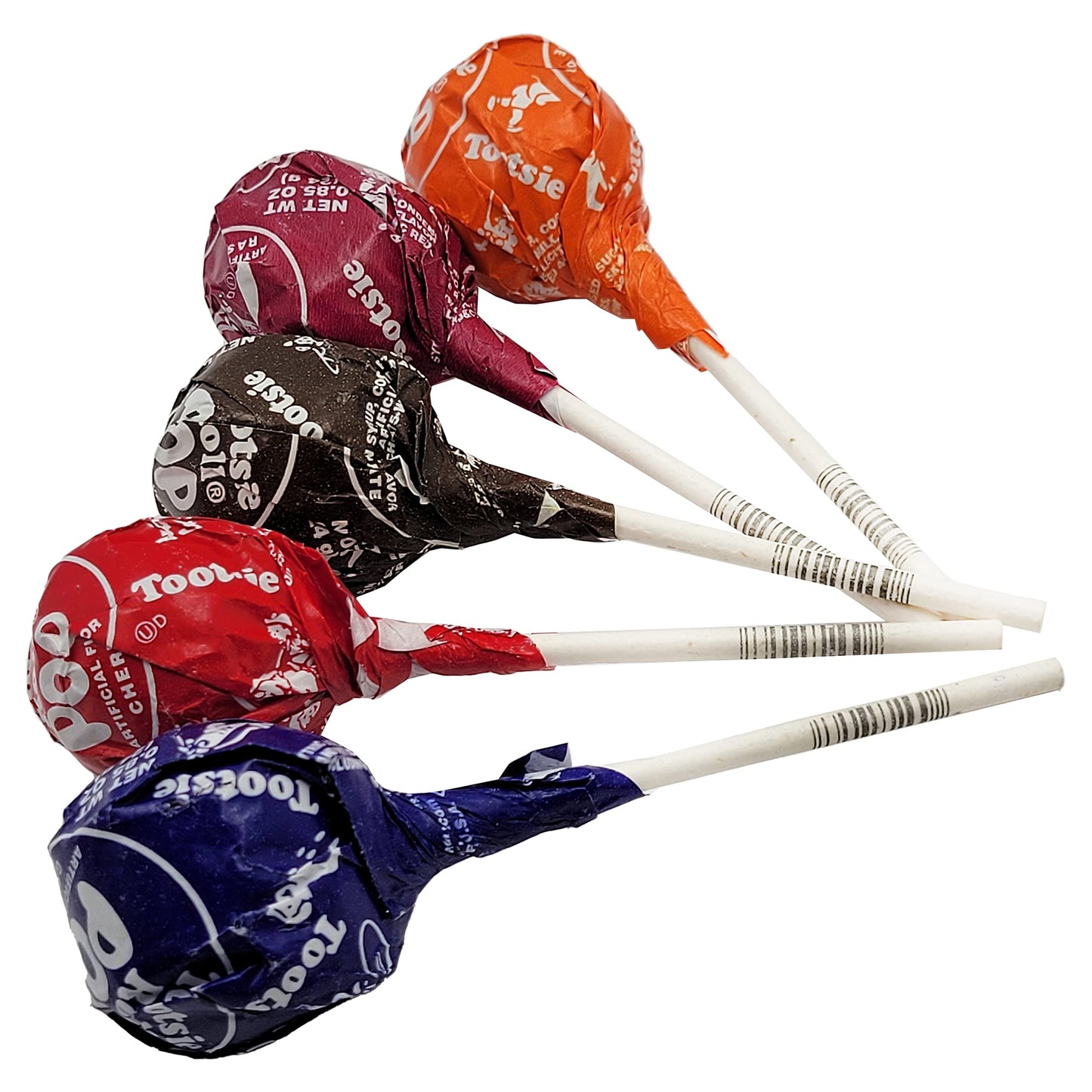 Fruidles Tootsie Giant Pops Lollipops Suckers, Assorted Flavors, Kosher Certified Dairy, Individually Wrapped (8-Pack)
