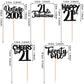 30Pcs Happy 21St Birthday Cupcake Toppers Glitter Twenty One Vintage 2002 Cupcake Picks 21 Fabulous Cheers To 21 Years Cake Deco