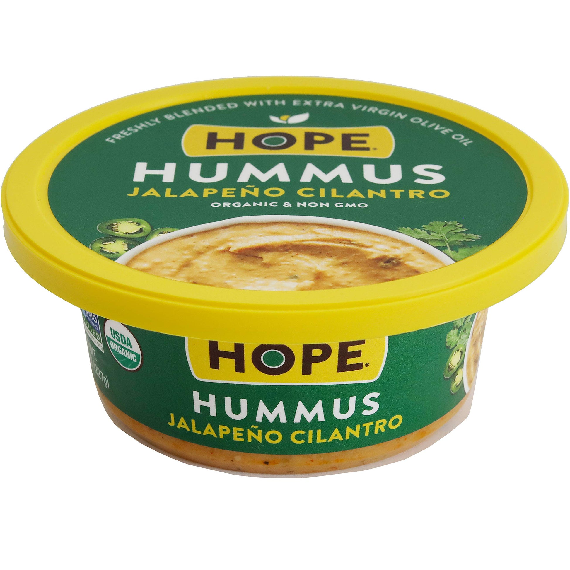 Hope Foods Organic Hummus Jalapeno Cilantro 8 Count