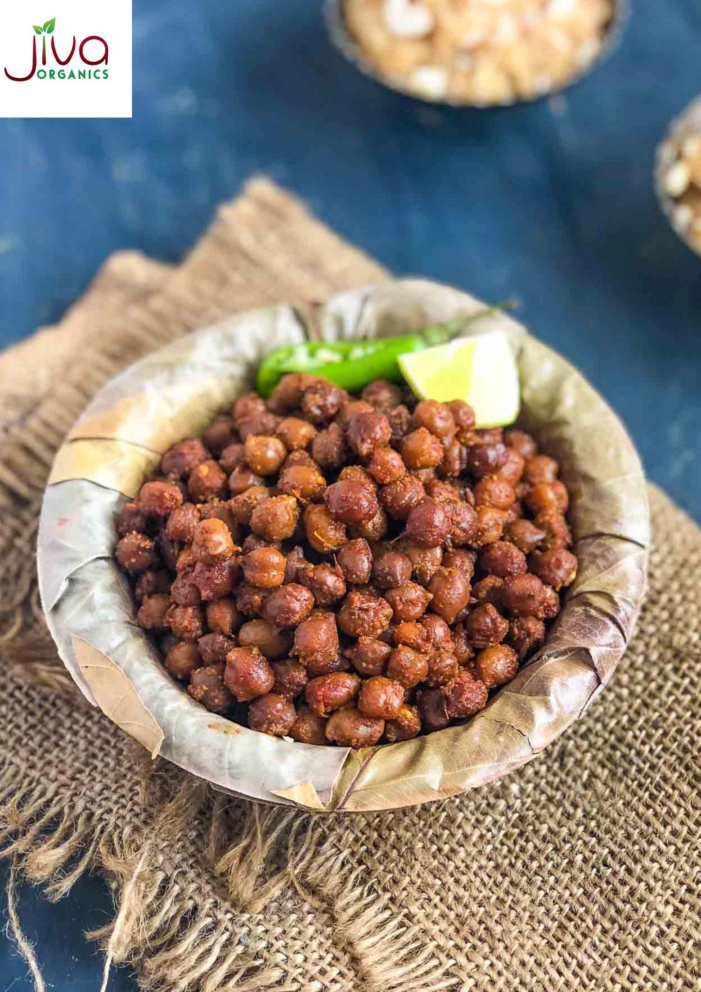 Jiva Organics Organic Kala Chana 2 Pound Bulk Bag - Black Gram, Desi Black Chickpeas, 100% Natural & Non-Gmo