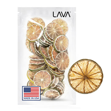 Lava Premium Dried Lime Slices 3Oz/85G, Made In The Usa, 100% Natural Dehydrated Lime Wheels For Cocktail Garnishes, Drinks, Cak